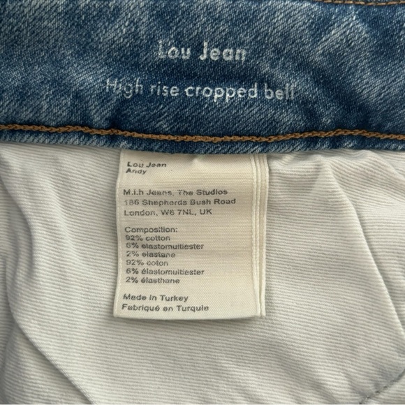 M.I.H  LIMITED EDITION HIGH RISE CROPPED BELL LOU JEANS 29 - Picture 11 of 12